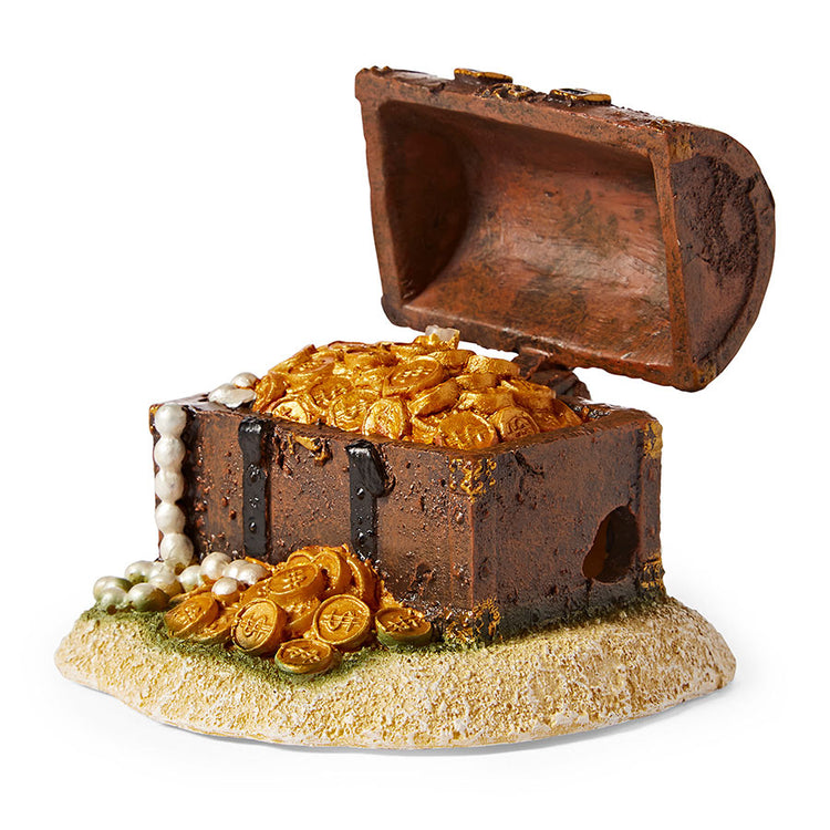 Aqua Town Bubbling Treasure Chest Aquarium Decoration – Aerating Tank Ornament