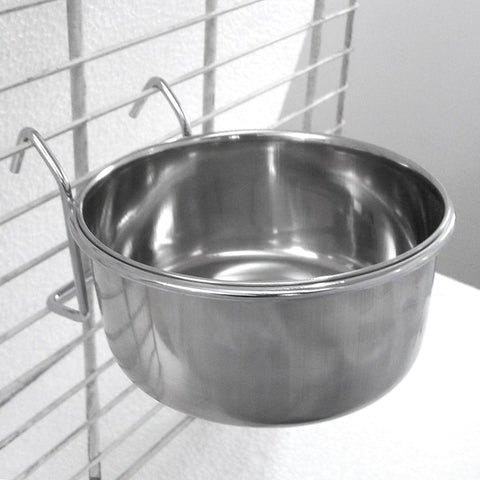 Pets at Home Hook On Bowl – Large Stainless Steel Feeding Dish